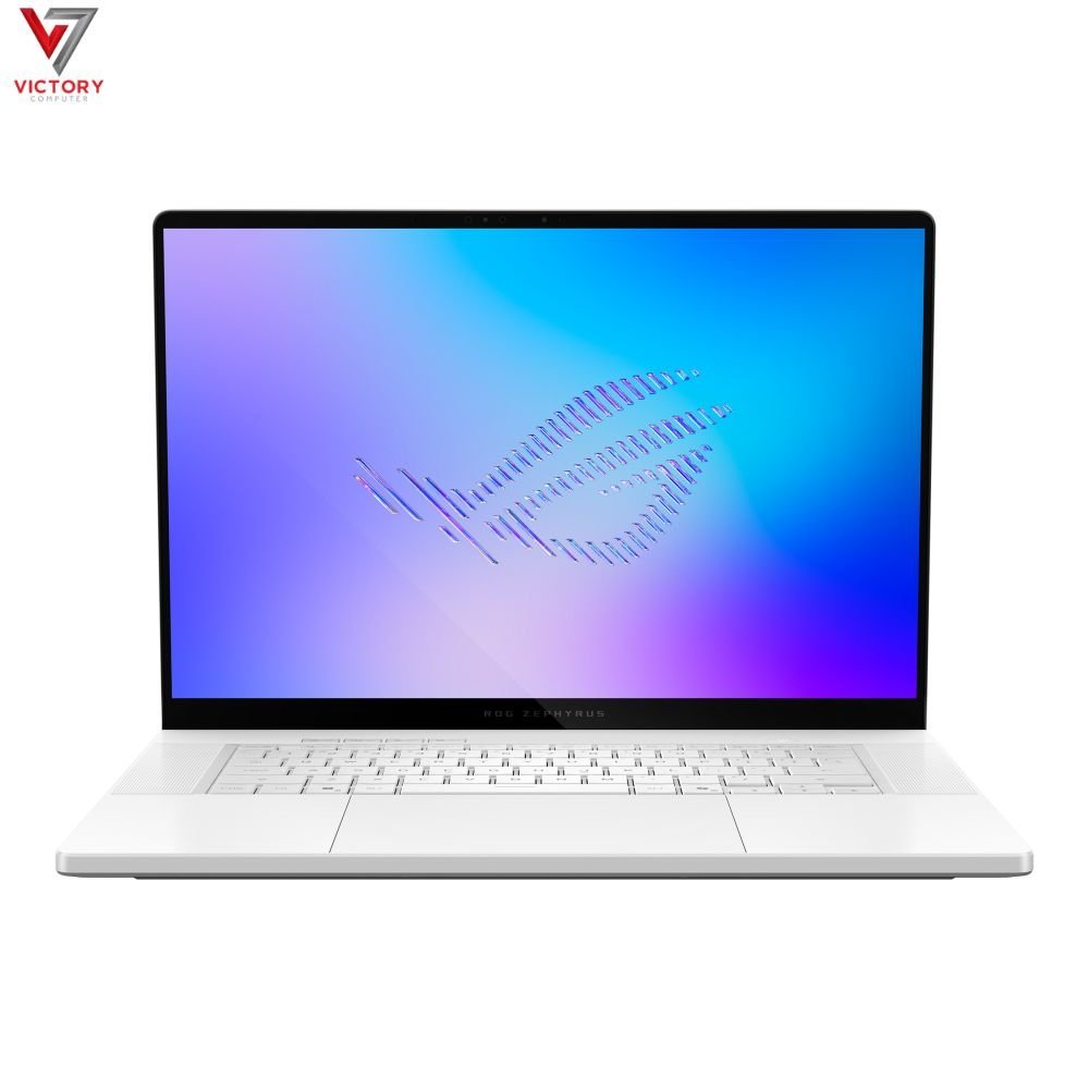 ASUS-ROG-Zephyrus-G16-Gaming-Laptop-Intel-Core-Ultra-9-285H-Processor.jpg ASUS ROG Zephyrus G16 Gaming Laptop Intel Core Ultra 9-285H Processor 64GB RAM DDR5 2TB SSD NVMe Nvidia GeForce RTX 5090 24GB Graphics 16" 2.5K OLED 240Hz Display 1-Zone RGB Backlit Keyboard DOS Platinum White 90NR0M66-M007S0 - Image 1