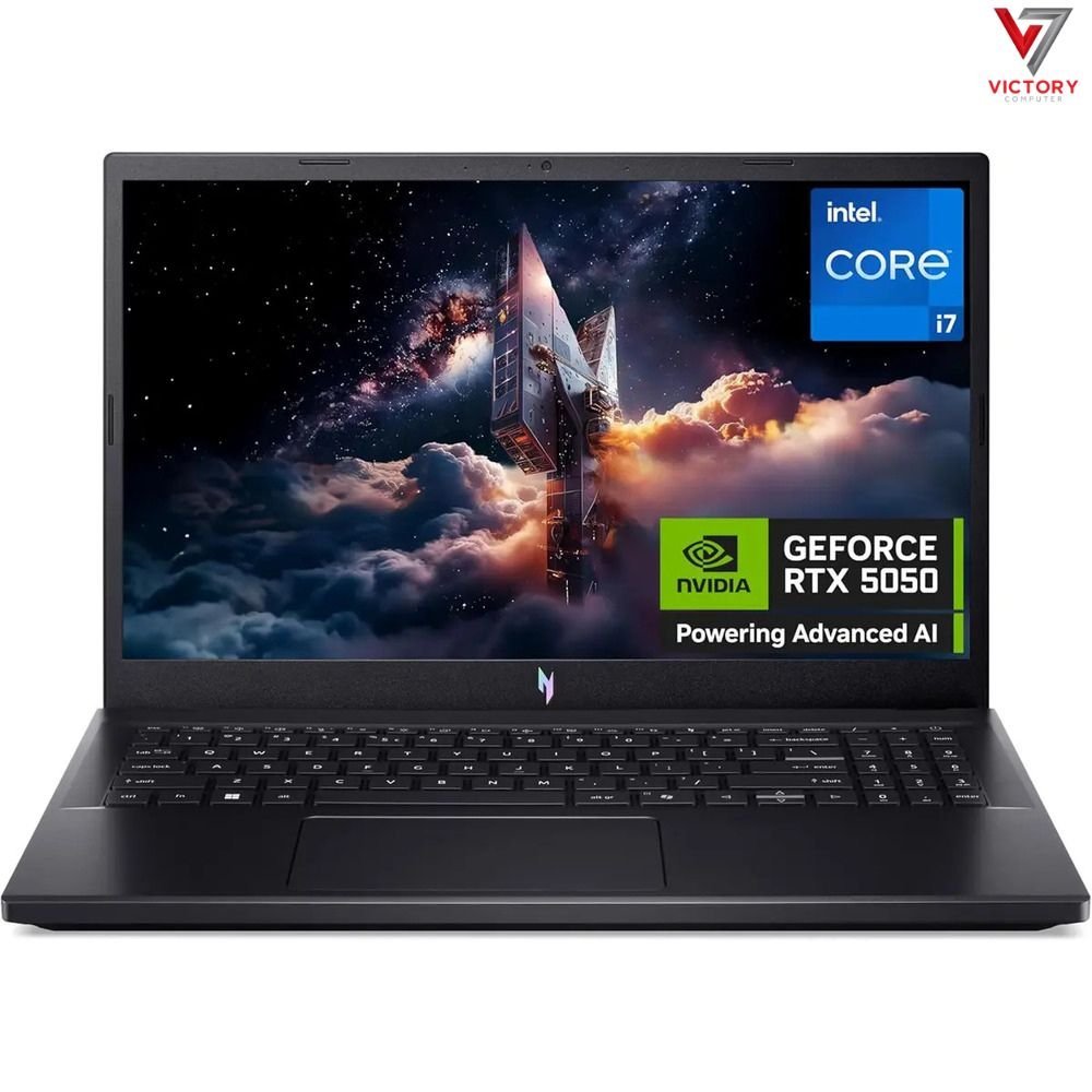 Acer-Nitro-V-15-RTX-5050-Price-in-Pakistan.jpg Acer Nitro V 15 ANV15-52-769M Gaming Laptop – Intel Core i7-13620H, 16GB RAM, 512GB SSD, RTX 5050 8GB, 15.6″ FHD IPS 165Hz, Windows 11 (Black) - Image 1