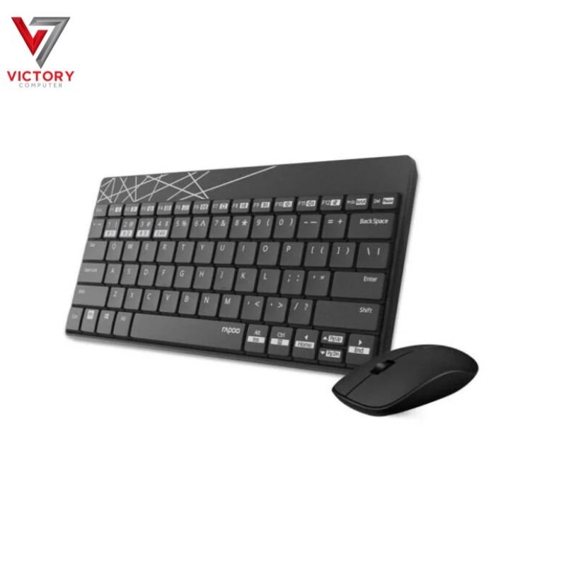 Rapoo-8000M-Keyboard-Mouse-Combo.jpg Rapoo 8000M Wireless Mini Keyboard & Mouse Combo - Image 1