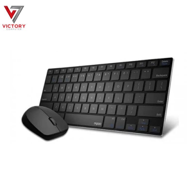 Rapoo-9000M-Combo.jpg Rapoo 9000M Multi-Mode Wireless Keyboard & Mouse Combo Black - Image 1