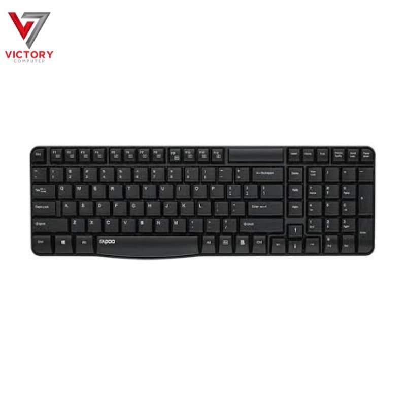 Rapoo-E1050-2.4GKeyboard.jpg Rapoo E1050 2.4G Anti-Splash Wireless Keyboard Black - Image 1