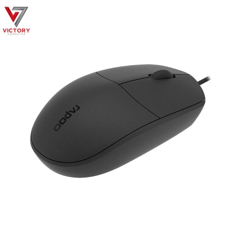 Rapoo-N100C-1000-DPI-Type-C-Wired-Optical-Mouse.jpg Rapoo N100C / 1000 DPI Type-C Wired Optical Mouse Black - Image 1